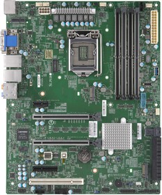 Фото 1/5 Материнская плата SuperMicro SuperMicro MBD-X11SCA-F-B ATX, LGA1151H4, C246, 4xDIMM (128GB) DDR4 ECC UDIMM, 1xGbe (i210/IPMI), 1xGbe (i210 s