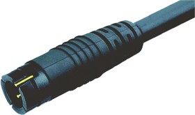 Sensor actuator cable, Cable plug to open end, 4 pole, 2 m, PVC, black, 3 A, 79 9003 12 04