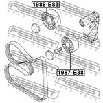 1988-E83, 1988-E83_ролик обводной!\ BMW E60/61/65/66/83 2.0-3.0i 03