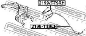 Фото 1/2 Трос ручного тормоза FORD TRANSIT TT9 2006-2014 [EU] правый \ 2199-TT9RH FEBEST