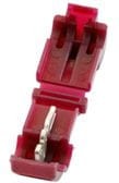 Branch terminal, uninsulated, 0.5-1.0 mm², AWG 22 to 18, red, 37 mm