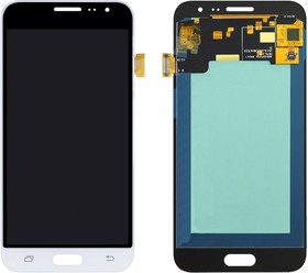 Дисплей (экран) в сборе с тачскрином для Samsung Galaxy J3 (2016) SM-J320F белый (Premium LCD)