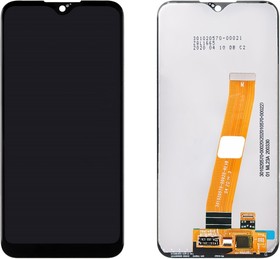 Дисплей (экран) в сборе с тачскрином для Samsung Galaxy A01 SM-A015F черный с широким коннектором (Premium LCD)