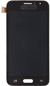 Фото 1/2 Дисплей (экран) в сборе с тачскрином для Samsung Galaxy J1 (2016) SM-J120F черный (TFT-совместимый с регулировкой яркости, тонкий)