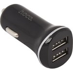 Автомобильная зарядка HOCO Z1 Car Charger Set (Micro) 2 USB выхода 2,1A черная