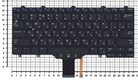 Фото 1/2 Клавиатура для ноутбука Dell Latitude E7250, E7270 черная без рамки с подсветкой