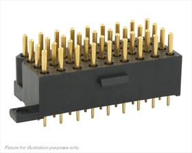 SMS36GE4, SMS Series Straight PCB Mount PCB Socket, 36-Contact, 4-Row, 5.08mm Pitch, Solder Termination
