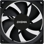 Вентилятор Digma DFAN-90 90x90x25mm черный 3-pin 4-pin (Molex)23dB 82gr Ret