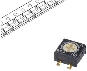 G43BT-B501, Потенциометр: монтажный; однооборотный; 500Ом; 250мВт; SMD; ±20%