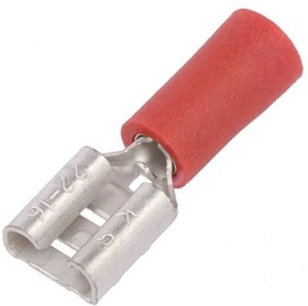 Фото 1/2 3903, Spade Connector, Partially Insulated, 0.5 ... 1mm², Socket, Pack of 100 pieces