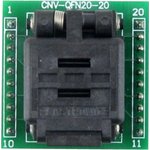 ADA-QFN20, 0.5mm Pitch IC Socket Adapter, 20 Pin Female QFN to 20 Pin Male DIP