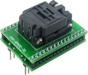 Фото 1/2 ADA-QFN32, 0.5mm Pitch IC Socket Adapter, 32 Pin Female QFN to 32 Pin Male DIP