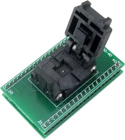 Фото 1/2 ADA-QFN40, 0.5mm Pitch IC Socket Adapter, 40 Pin Female QFN to 40 Pin Male DIP