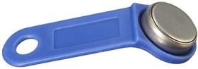 Touch Memory ключ RW1990 с синим держателем, Перезаписываемый электронный ключ стандарта iButton DS1990A