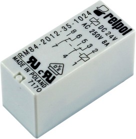 RM84-2022-35-1024 Relé electromagnético DPST-no Ucoil 24VDC 8A/250VAC Relpol