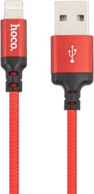Фото 1/2 USB кабель Hoco X14 Times Speed Lightning Charging Cable L=1M черно-красный