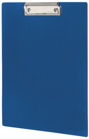 Фото 1/6 Доска-планшет STAFF с прижимом А4 (315х235 мм), пластик, 1 мм, синяя, 229222