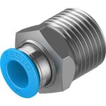 QS-1/2-10-50, Straight Threaded Adaptor, R 1/2 Male to Push In 10 mm ...