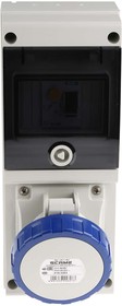 Фото 1/5 632.3213-RW, IP67 Blue Wall Mount 2P + E Industrial Power Socket, Rated At 32A, 230 V