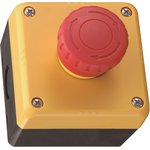 FB1W-YW1B-V4E02R, Пульт управления, YW, Кол-во кноп: 1, гриб, IP65, пластик, NC x2