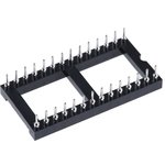W30528TTRC, 2.54mm Pitch Vertical 28 Way, Through Hole Turned Pin Open Frame IC ...