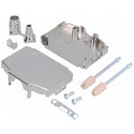 MHDPPK-M-25-K, MHDPPK-T/M Series ABS D Sub Backshell, 25 Way, Strain Relief