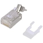 J00026A0165, MP8 Series Male RJ45 Connector, Cable Mount, Cat6a, STP Shield