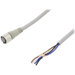 XS5F-D421-G80-F, Sensor Cables / Actuator Cables NoVibe Cable 5M Straight Socket 1End
