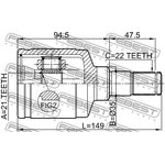 0711-ballh, ШРУС ВНУТРЕННИЙ ЛЕВЫЙ 21x35x22 (SUZUKI BALENO/ESTEEM SY413/SY415/ ...