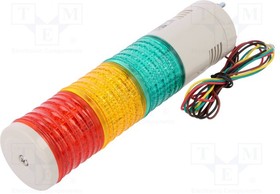 ST45ML-BZ-3-24-RAG, Сигнализатор: сигнальная колонна, LED, красный/янтарный/зеленый