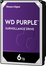 Фото 1/4 Жесткий диск WD Purple WD63PURZ, 6ТБ, HDD, SATA III, 3.5"