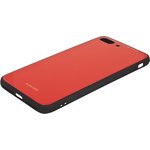 Защитная крышка "LP" для iPhone 7 Plus/8 Plus "Glass Case" (красное стекло/коробка)