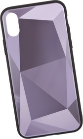 Фото 1/4 Защитная крышка "LP" для iPhone X "Diamond Glass Case" (фиолетовый бриллиант/коробка)