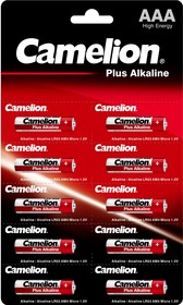 Camelion Plus Alkaline BL1x10 LR03 отрывные (LR03-BP1x10P, мизинчиковая батарейка ААА 1.5В)