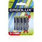 Ergolux Alkaline 3+1 LR03 (LR03 BL3+1, мизинчиковая батарейка ААА 1.5В)