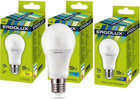 Ergolux LED-A60-17W-E27-6K (Эл.лампа светодиодная ЛОН 17Вт E27 6500K 180-240В)