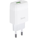 Зарядное устройство HOCO C72Q Glorious 1xUSB, 3А, 18W, QC3.0 (белый)