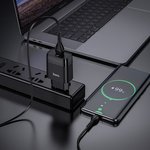 Зарядное устройство HOCO C72Q Glorious 1xUSB, 3А, 18W, QC3.0 + USB кабель ...