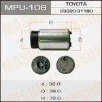 MPU-108, Насос топливный Toyota Corolla (E150) 06-13, Camry (V40) 06- ...