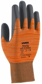 60054 10, Phynomic x-foam HV Orange Elastane, Polyamide Mechanic Work Gloves, Size 10, Large, Aqua-Polymer Foam Coating