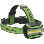 KOC-H3WCOBLED, Фонарь налобный, 3W COB LED, 3 батарейки АА, 180Лм