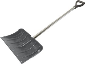 Лопата для снега 450x330 мм, алюминиевый черенок, диаметр 32 мм, с ручкой 68105-3