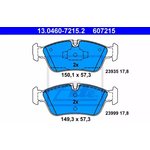 13046072152, Колодки тормозные дисковые передн, BMW: 1 120 d 04-12 ...