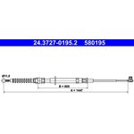 24372701952, 24.3727-0195.2_трос ручника!1447mm\Audi A3, Skoda Octavia/Yeti ...