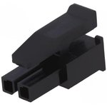 1445022-2, Conn Housing RCP 2 POS 3mm Crimp ST Cable Mount Black Tray