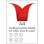 S-A4-200-03392, White Adhesive Multipurpose Label Sheet