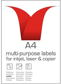 S-A4-200-03392, White Adhesive Multipurpose Label Sheet