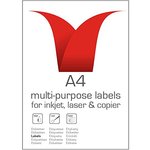 STW064034CO, White Adhesive Multipurpose Label Sheet