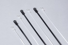 Нейлоновый хомут с монтажным отверстием 3,6*150 черный (100 шт)