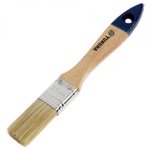 Кисть плоская натуральная щетина, деревянная ручка, 3", 75 мм 881506